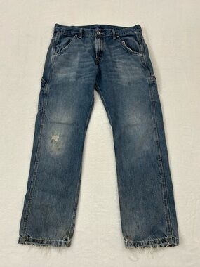 Levi's Carpenter Loose Fit Straight Leg Dark Blue Denim Jeans Mens 32x31 WPL-423